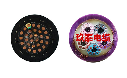 拖鏈用電線電纜識別可通過拖鏈電纜內(nèi)部結構是分層絞合還是分束絞合
